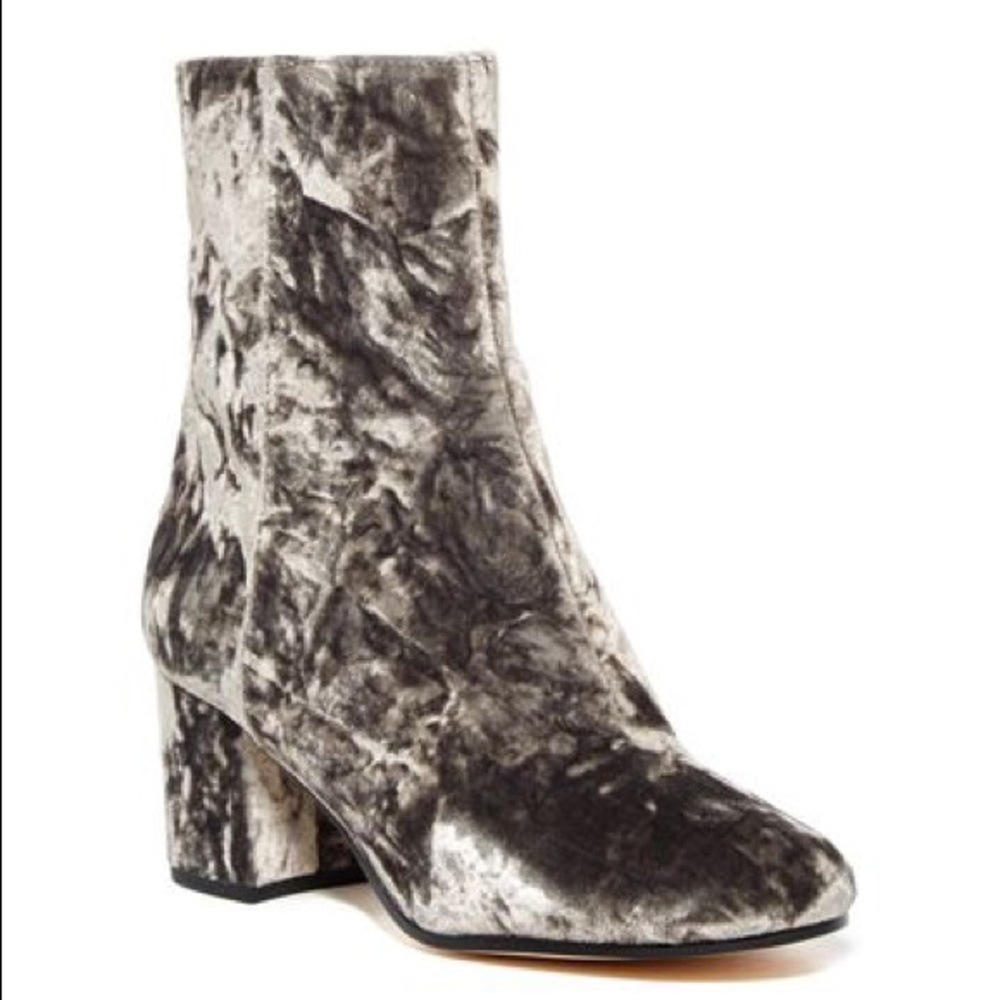 Via Spiga Crushed Velvet Fletcher Ankle Boots